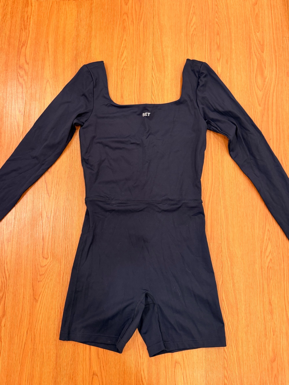 SET Active Long-Sleeve Navy One-Piece Shortysuit